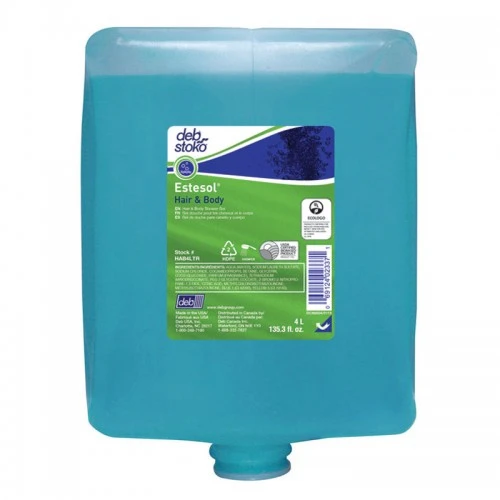 DEB Estesol Hair & Body Shower Gel Blue 4 Cartridges (HAB4L)