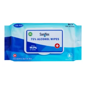 Saniflex 75% Alcohol Antibacterial Wipes - 120 pack (SWA120)